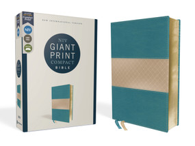 NIV, Giant Print Compact Bible, Leathersoft, Teal, Red Letter, Comfort Print by Zondervan, 9780310454755