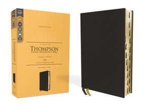 KJV, Thompson Chain-Reference Bible, Large Print, Genuine Leather, Cowhide, Black, Red Letter, Thumb Indexed, Comfort Print by Dr.  Frank Charles Thompson, Zondervan, 9780310459194