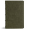 CSB Large Print Personal Size Reference Bible, Optimal Type, Holman Handcrafted Collection, Marbled Olive Premium Calfskin by CSB Bibles by Holman, 9798384553014