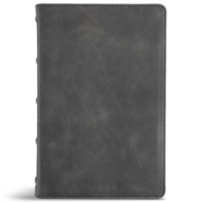 CSB Large Print Personal Size Reference Bible, Optimal Type, Holman Handcrafted Collection, Marbled Slate Premium Calfskin by CSB Bibles by Holman, 9798384553021