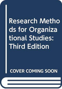 Research Methods for Organizational Studies (Third Edition) by Donald P. Schwab, Charlie O. Trevor, 9780415874427