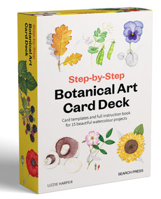 Step by Step Botanical Art Guidebook and Card Deck (15 Templates and Projects for Beginners) by Lizzie Harper, 9781800925243