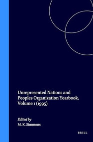 Unrepresented Nations and Peoples Organization (Yearbook 1995) by Mary Kate Simmons, 9789041102232