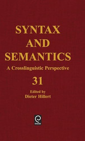 Sentence Processing: A Crosslinguistic Perspective by Dieter Hillert, 9780126135312