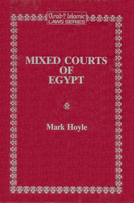 Mixed Courts of Egypt by Mark S. W. Hoyle, 9781853333217