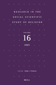 Research in the Social Scientific Study of Religion, Volume 16 by Ralph L. Piedmont, 9789004147409