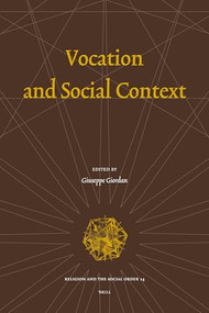 Vocation and Social Context by Giuseppe Giordan, 9789004161948