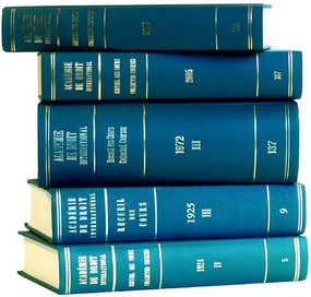 Recueil des cours, Collected Courses, Tome/Volume 335 (2008) by Académie de Droit International de la Ha, 9789004172906