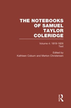 Coleridge Notebooks V4 Text by Kathleen Coburn, 9780415290951