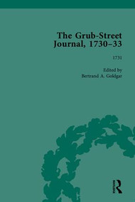 The Grub Street Journal, 1730-33 by Bertrand A Goldgar, 9781851967445