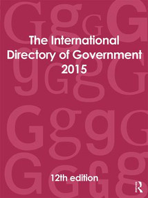 The International Directory of Government 2015 by Europa Publications, 9781857437751