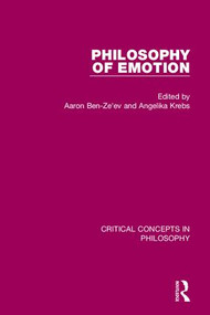 Philosophy of Emotion by Aaron Ben Ze'ev, Angelika Krebs, 9781138906648