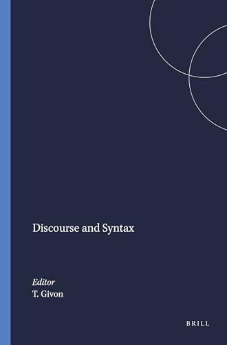 Discourse and Syntax by Talmy Givon, 9789004367968