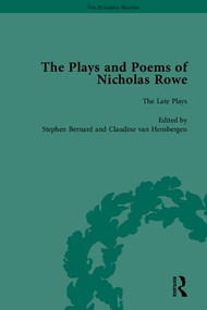 The Plays and Poems of Nicholas Rowe by Stephen Bernard, 9781848934481