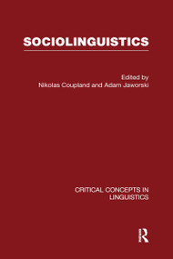 Sociolinguistics by Nikolas Coupland, Adam Jaworski, 9780415408493