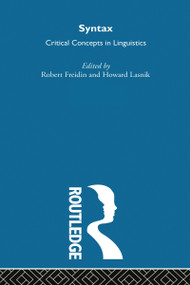 Syntax by Robert Freidin, Howard Lasnik, 9780415246729