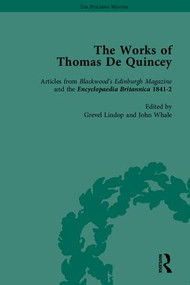 The Works of Thomas De Quincey, Part II by Grevel Lindop, 9781851965199