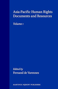Asia-Pacific Human Rights Documents and Resources (Volume 1) by Fernand de Varennes, 9789041105783