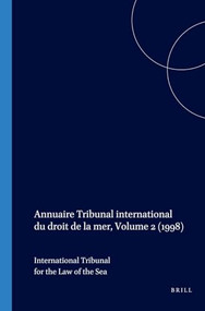 Annuaire Tribunal international du droit de la mer, Volume 2 (1998) by International Tribunal for the Law of th, 9789041115010
