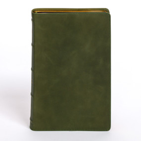 CSB Giant Print Bible, Holman Handcrafted Collection, Marbled Olive Premium Calfskin by CSB Bibles by Holman, 9798384518228