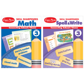 Skill Sharpeners: Math And Spelling, Grade 3 by Evan-Moor Educational Publishers, 9781645141976