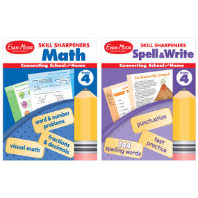 Skill Sharpeners: Math And Spelling, Grade 4 by Evan-Moor Educational Publishers, 9781645141983