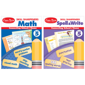 Skill Sharpeners: Math And Spelling, Grade 5 by Evan-Moor Educational Publishers, 9781645141990