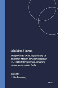 Schuld und Sühne? 1 (German Edition) by Ursula Heukenkamp, 9789042014251