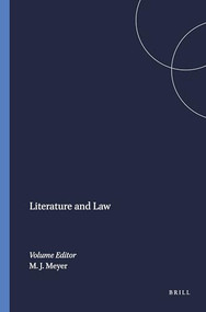 Literature and Law by Michael J. Meyer, 9789042016439