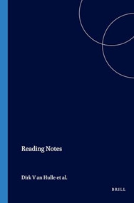 Reading Notes by Dirk Van Hulle, Wim van Mierlo, 9789042018211