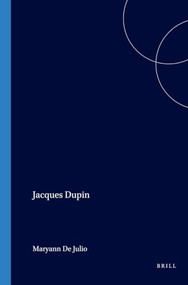 Jacques Dupin (French Edition) by Maryann De Julio, 9789042018464
