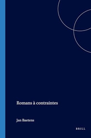 Romans à contraintes (French Edition) by Jan Baetens, 9789042018945