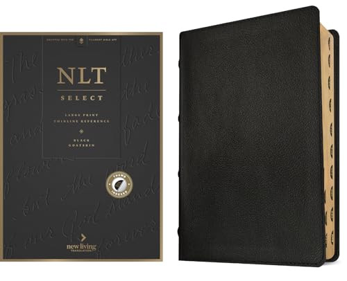 NLT Select Large Print Thinline Reference Bible, Filament Enabled (Goatskin Leather, Black, Indexed, Red Letter) by New Living Translation, Tyndale, 9798400506550