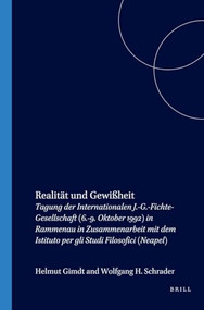 Realität und Gewißheit (German Edition) by Helmut Girndt, Wolfgang H. Schrader, 9789051837391