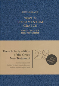 Novum Testamentum Graece (NA28) with NRSV & REB (Greek-English) (Imitation Leather, Blue) (Bilingual Edition) by Eberhard Nestle, Kurt Aland, Institute for New Testament Textual Research, 9781619700352