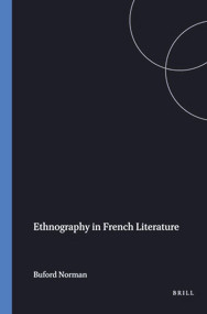Ethnography in French Literature by Buford Norman, 9789051839807