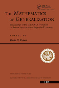 The Mathematics Of Generalization by David. H Wolpert, 9780367320515