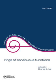 Rings of Continuous Function by Charles E. Aull, 9781138441903