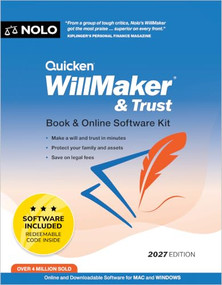 Quicken Willmaker & Trust 2027 (Book & Online Software Kit) by Editors of Nolo, 9781413333770