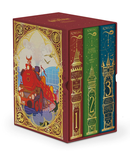 Harry Potter Books 1-3 Boxed Set (MinaLima Edition) (Interactive Illustrated Edition) by J. K. Rowling, Minalima Design, 9781546130192