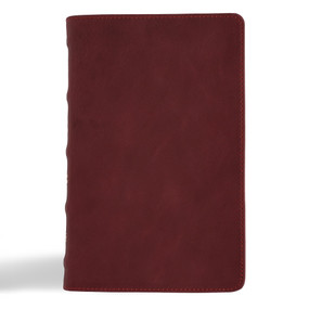 CSB Personal Size Bible, Holman Handcrafted Collection, Marbled Burgundy Premium Calfskin by CSB Bibles by Holman, 9798384502029