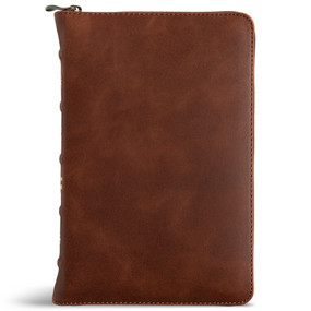CSB Personal Size Bible, Holman Handcrafted Collection, Zipper Closure, Marbled Tan Premium Calfskin by CSB Bibles by Holman, 9798384546214