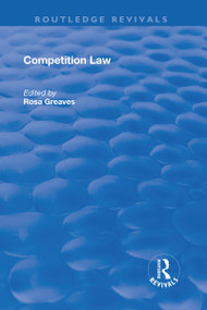 Competition Law by Rosa Greaves, 9781138708464