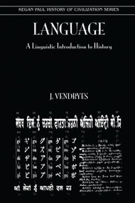 Language And Linguistic Introduction To History by Vendryes, 9780710308573