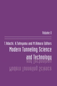 Modern Tunneling Science And T by Toshishisa Adachi, 9789026518621