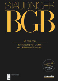 §§ 620-630 ((Beendigung von Dienst- und Arbeitsverhältnissen)) (German Edition) by Hartmut Oetker, Felipe Temming, 9783805913461