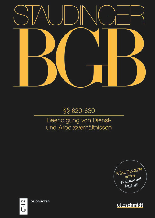 §§ 620-630 ((Beendigung von Dienst- und Arbeitsverhältnissen)) (German Edition) by Hartmut Oetker, Felipe Temming, 9783805913461