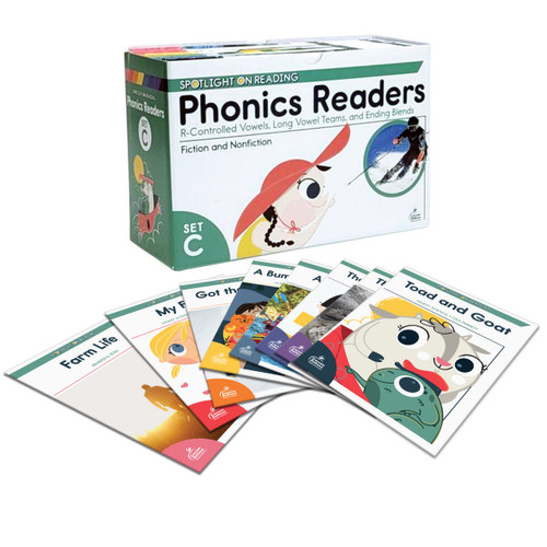 Phonics Readers Set C (R-Controlled Vowels, Long Vowel Teams, and Ending Blends) by Carson Dellosa Education, 9781483873138