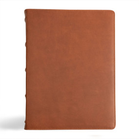 CSB Verse-by-Verse Reference Bible, Holman Handcrafted Collection, Marbled Tan Premium Calfskin by CSB Bibles by Holman, 9781430094555