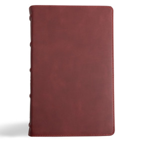 CSB Single-Column Personal Size Bible, Holman Handcrafted Collection, Marbled Burgundy Premium Calfskin by CSB Bibles by Holman, 9781430094562